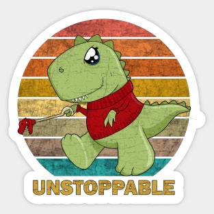 I am unstoppable T-Rex Sticker